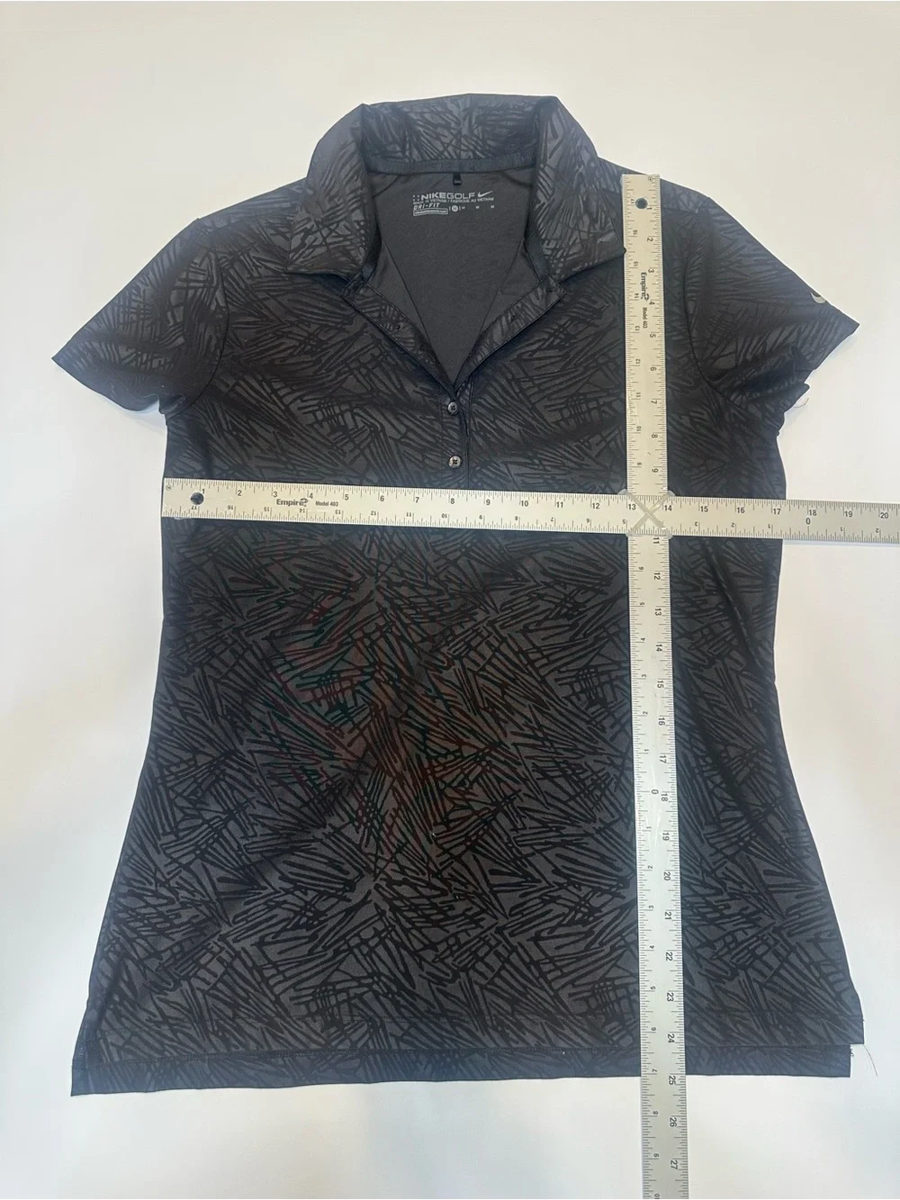 Nike‎ Women Dri-Fit Breathe Jacquard Polo Golf Shirt | Black | M